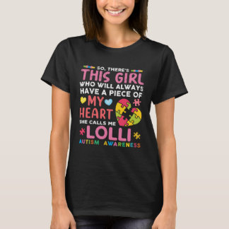 T-shirt There s This Girl She Calls Me Lolli Autism Awaren