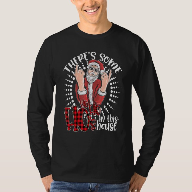 T-shirt There's Some Hos In This House  Santa Claus Christ (Devant)