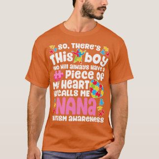 T-shirt Theres This Boy He Calls Me Nana Autism Awareness 