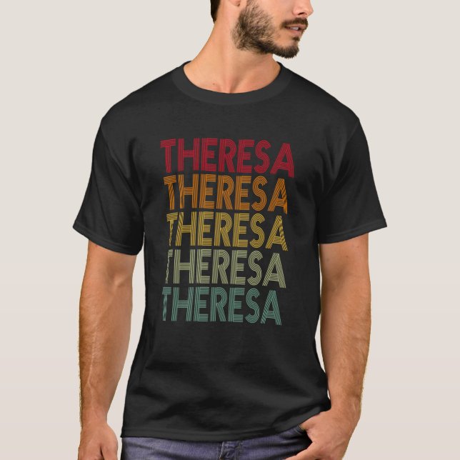 T-shirt Theresa Retro Nom Humour Surnom (Devant)