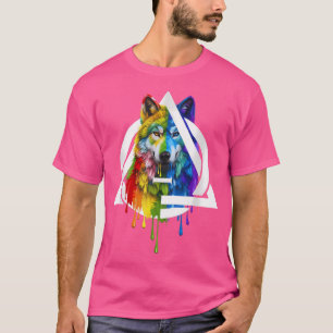 T-shirt Therian Wolf Lgbt Therian Stuff Pour Fierté Mois W
