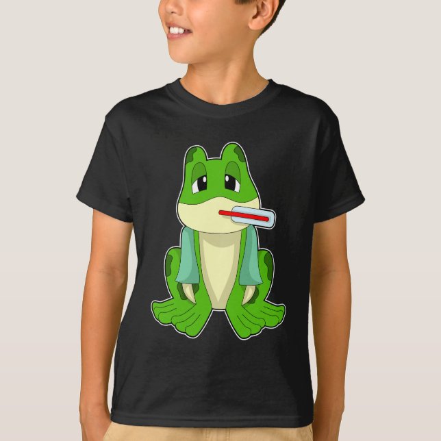 T-shirt Thermomètre de la fièvre de grenouille (Devant)