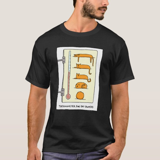 T-shirt Thermomètre pour chat pour s'amuser et T - (Devant)