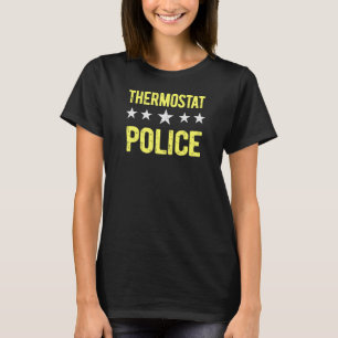 T-shirt Thermostat Police Papa Maman Jeu De Plaisanterie P