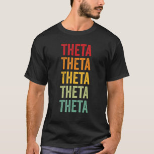 T-shirt Theta Crypto Rainbow Text Design