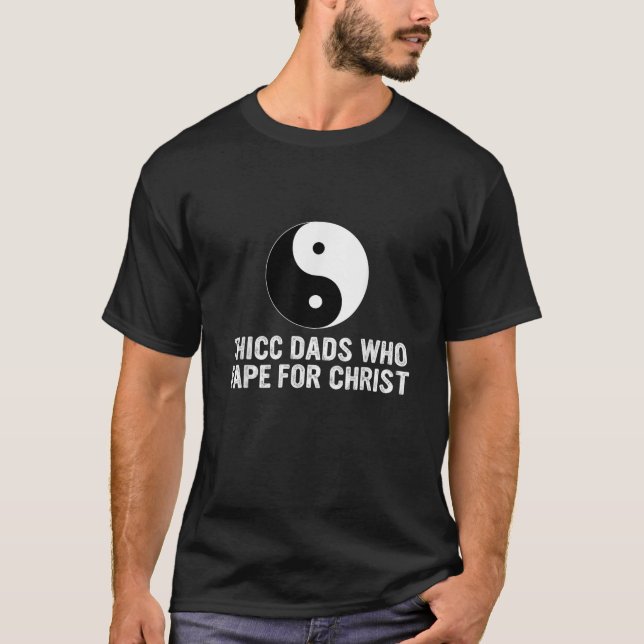 T-shirt Thicc Dads Qui Vape Le Jour Du Père Du Christ (Devant)