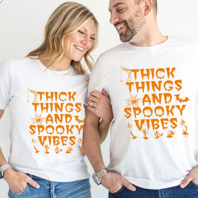 T-shirt Thick Thick Thick et Vibes Éffrayantes Halloween (Créateur téléchargé)