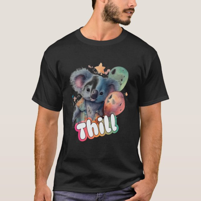 T-shirt Thill - Nom Du Garçon Avec Cute Koala (Devant)