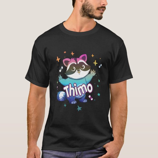 T-shirt Thimo Nom Avec Raton Laveur (Devant)