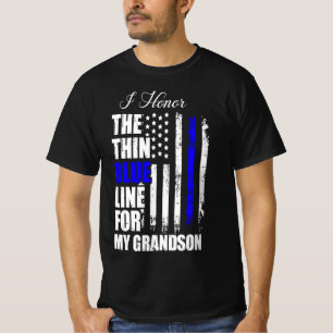 T-shirt Thin Blue Line Police Flag Back The Blue