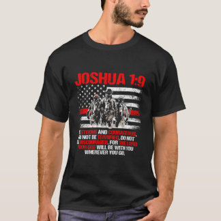 T-shirt Thin Red Line Firefighter Bible Verse Joshua 19