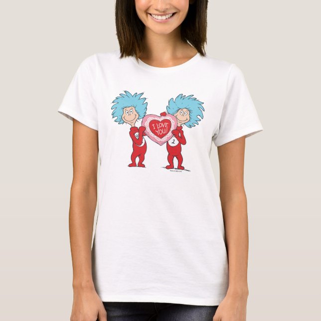 T-shirt Thing One Thing Two Je t'aime (Devant)