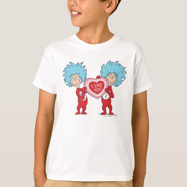 T-shirt Thing One Thing Two Je t'aime (Devant)