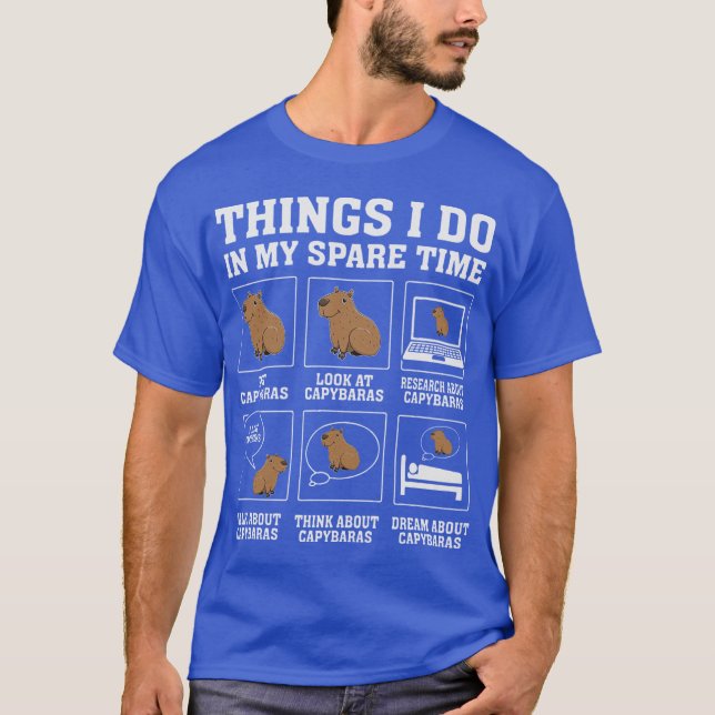 T-shirt Things I Do In My Spareime Capybara Funny Capybara (Devant)