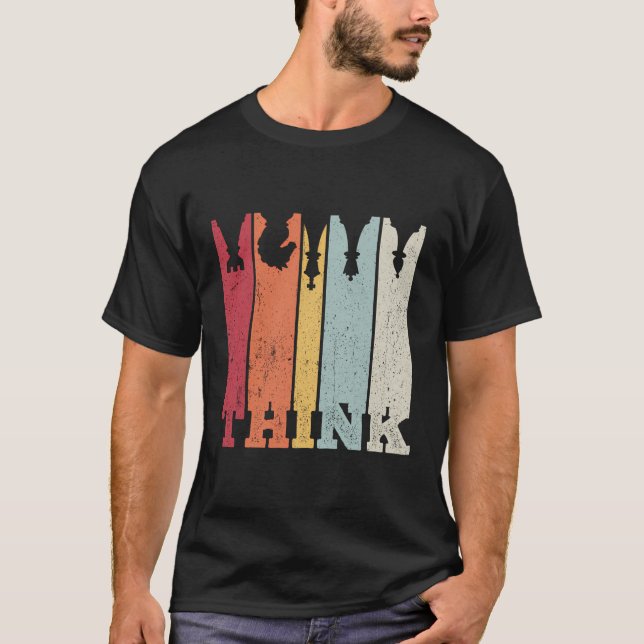 T-shirt Think Jeu d'échecs Meilleur jeu Joueur d'échecs (Devant)