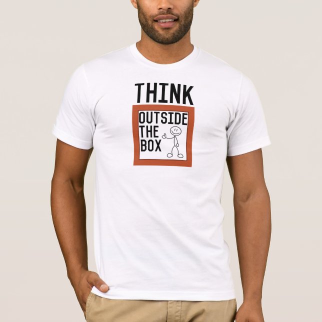 T-shirt Think Outside The Box Inspirational (Devant)