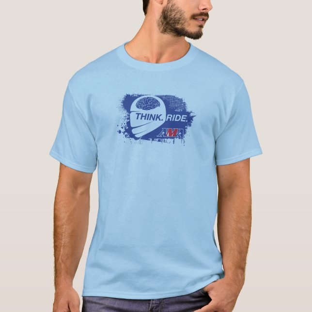T-shirt Think.Ride. Rue (lumière) (Devant)