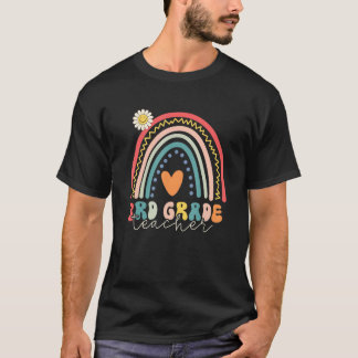 T-shirt Third Grade Back to School Rainbow Hello 3rd Grade