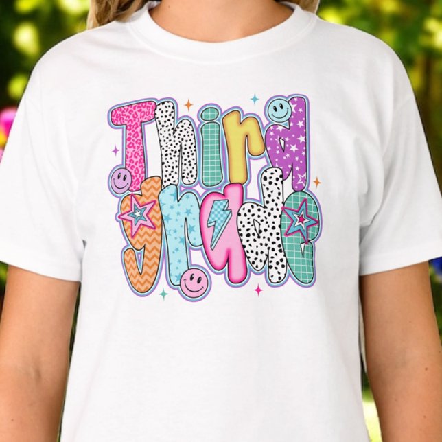T-shirt Third Grade First Day of School Coquette Preppy (Créateur téléchargé)