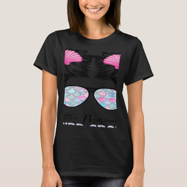T-shirt Third Grade Mermaid Messy Bun Back To School Tie D (Devant)