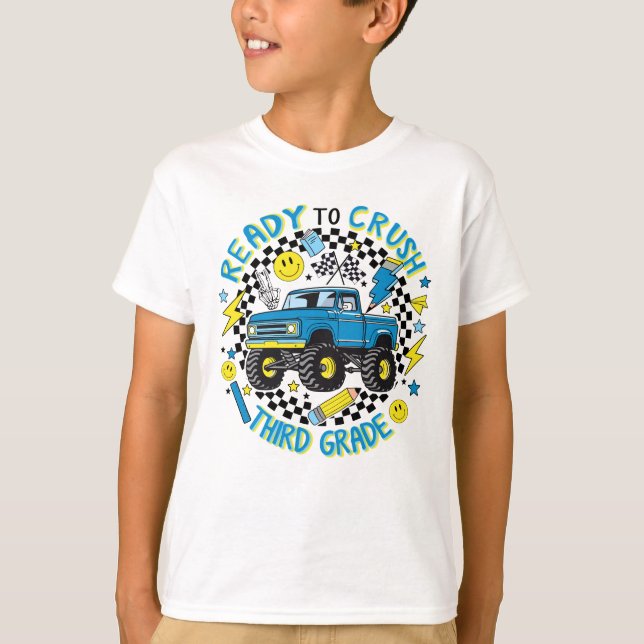 T-shirt Third Grade Rally: Monster Truck Momentum (Devant)