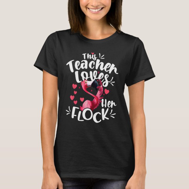 T-shirt This Assistant Principal Loves Her Flock Flamingo  (Devant)