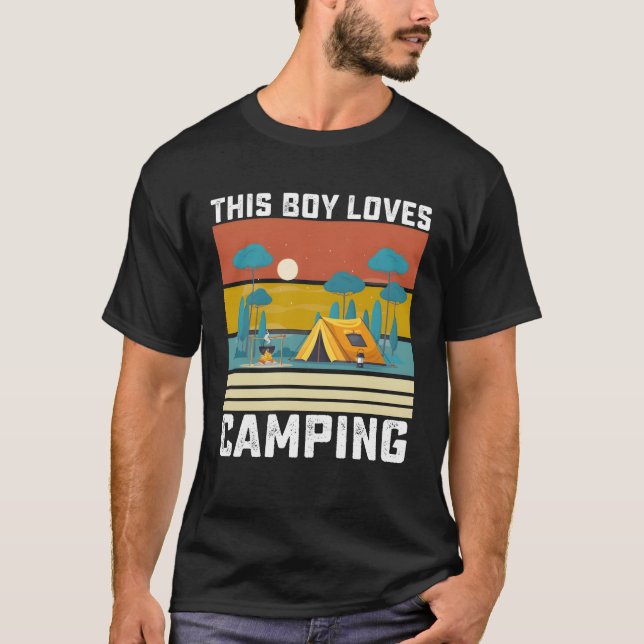 T-shirt This Boy Loves Camping girl (Devant)