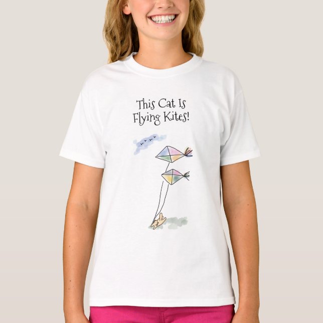 T-shirt "This Cat Is" Caricature série Kites volant (Devant)