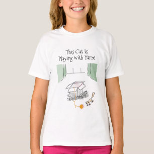 T-shirt "This Cat Is" Série de dessins animés Jouer avec d