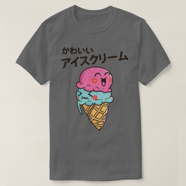 T-shirt This Cute Kawaii Strawberry Ice Cream Cone Foodie  (Design devant)