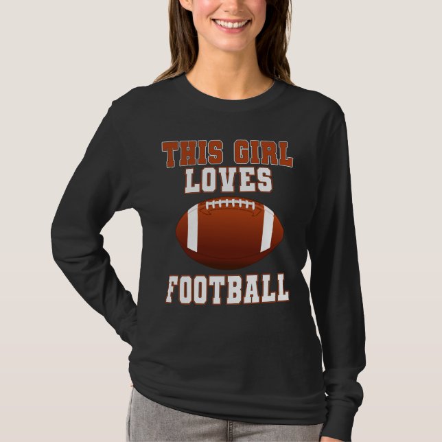 T-shirt This girl loves football shirt - Game Day (Devant)