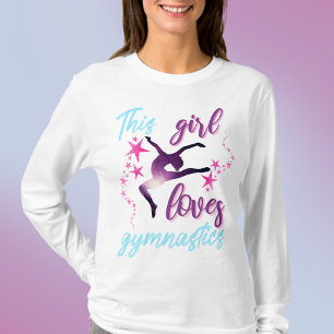 T-shirt This Girl Loves Gymnastics Stars Leap