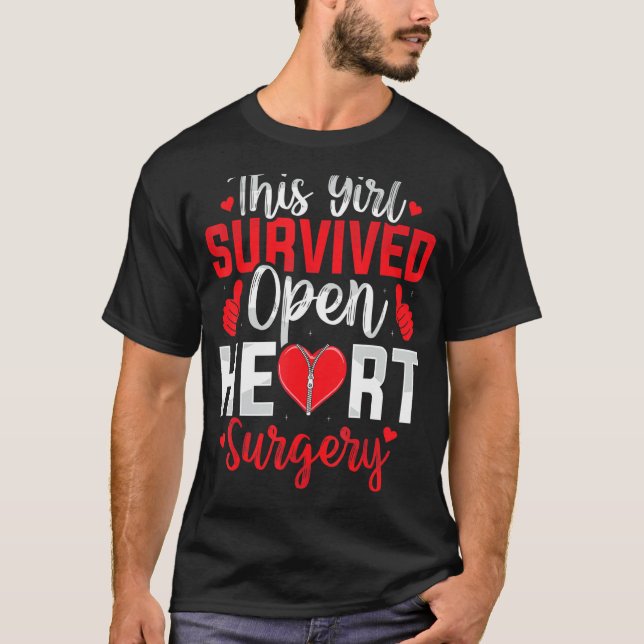 T-shirt This Girl Survived Open Heart Surgery Bypass Surge (Devant)