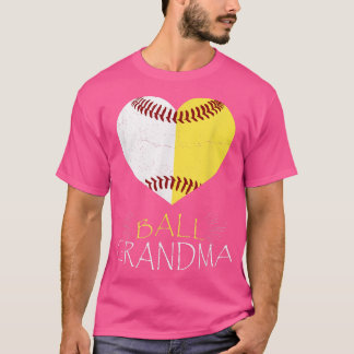 T-shirt This Grandma Loves Softball and Baseball Funny Mot
