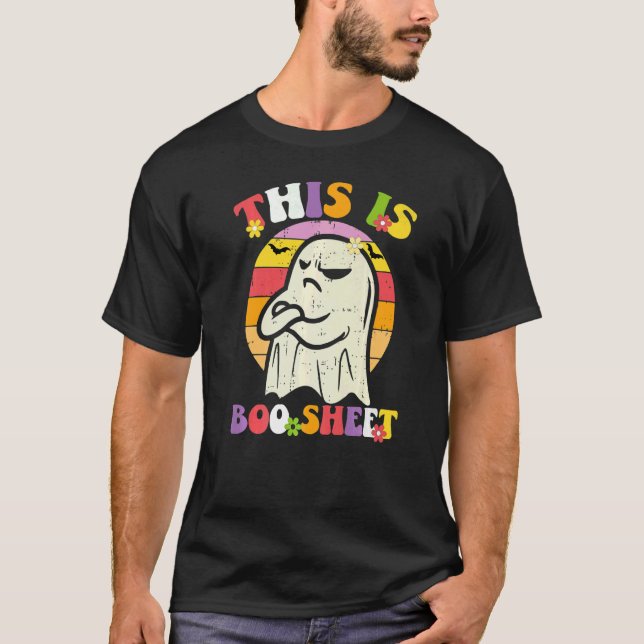 T-shirt This Is Boo Sheet Ghost Retro Halloween Costume (Devant)