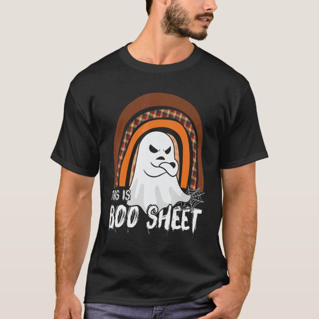 T-shirt This is boo sheet ghost retro halloween costume me (Devant)
