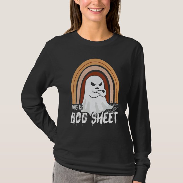 T-shirt This is boo sheet ghost retro halloween costume me (Devant)