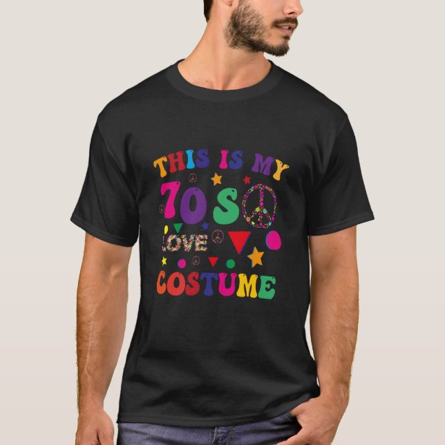 T-shirt This is My 70s Costume Groovy Peace Halloween (Devant)