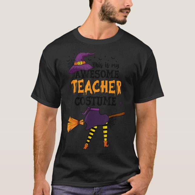 T-shirt This Is My Awesome Teacher Costume Halloween Funny (Devant)