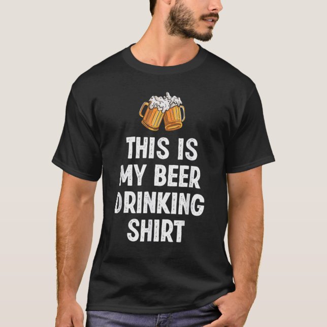 T-shirt This is My Beer Drinking Shirt Funny Beer Lover (Devant)