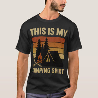 T-shirt This Is My Camping Shirt Hiking Campfire Camper