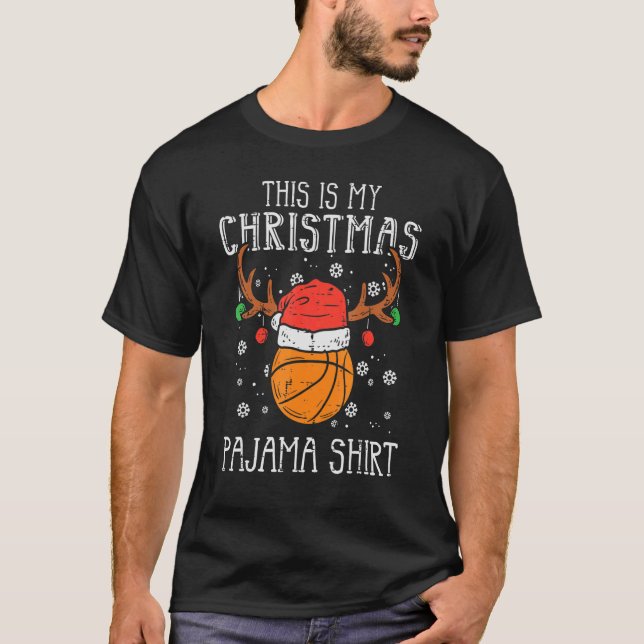 T-shirt This Is My Christmas  Basketball Xmas Sports Boys  (Devant)