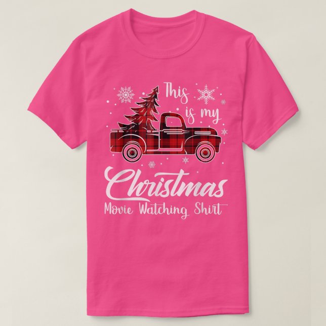 T-shirt This Is My Christmas Movie Watching Shirt Tree Tru (Design devant)