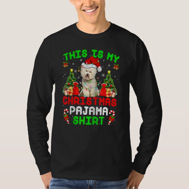 T-shirt This Is My Christmas Pajama  Bichon Frise Dog Chri (Devant)