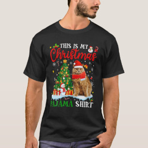 T-shirt This Is My Christmas Pajama British Longhair Cat