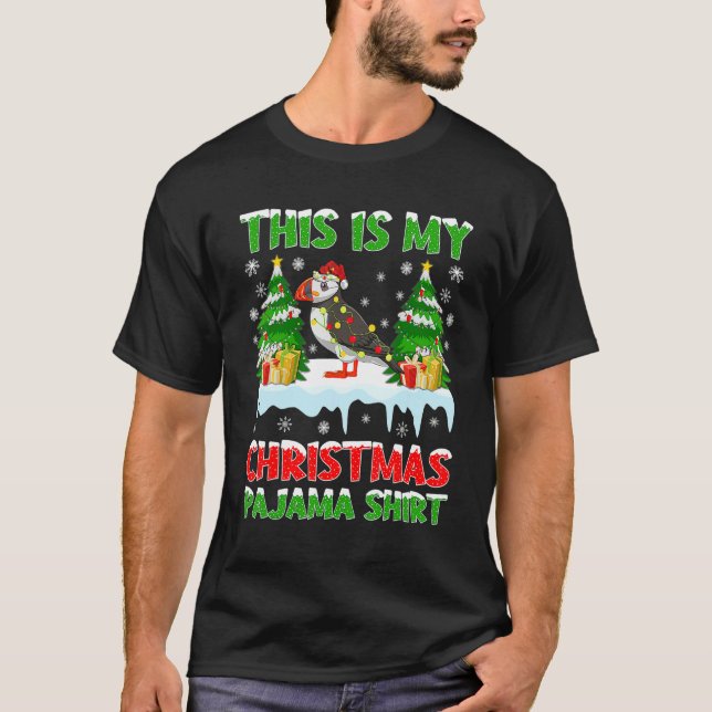 T-shirt This Is My Christmas Pajama  Puffin Christmas 1 (Devant)