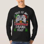 T-shirt This is My Christmas Pajama Santa Hat Gamer Video<br><div class="desc">C'est mon pyjama de Noël Santa Hat Gamer Jeux vidéo</div>