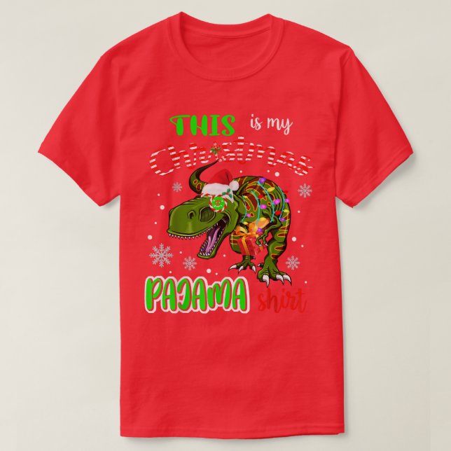 T-shirt This Is My Christmas Pajama Santa TRe Xmas Light F (Design devant)
