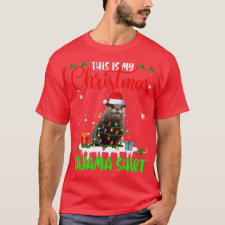 T-shirt This Is My Christmas Pajama Santa Xmas Lights Ott