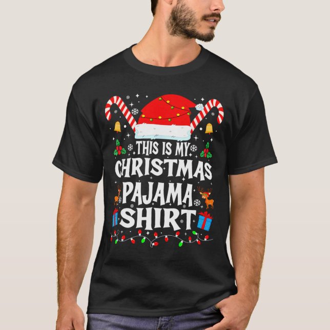 T-shirt This Is My Christmas Pajama Xmas Pjs Men Women Fun (Devant)